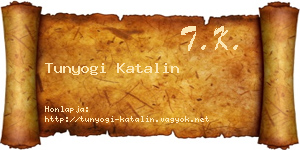 Tunyogi Katalin névjegykártya