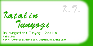 katalin tunyogi business card
